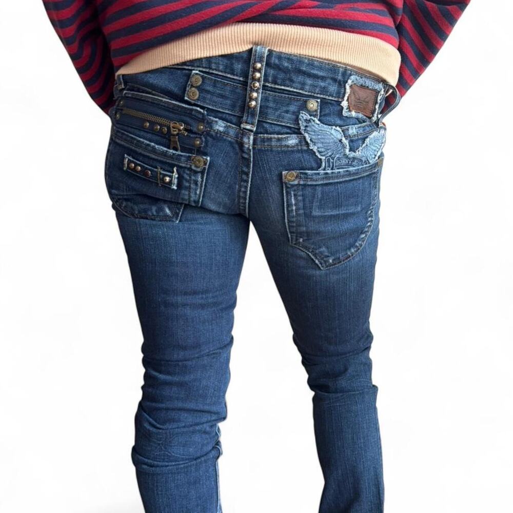 vintage Low rise robins blue jeans